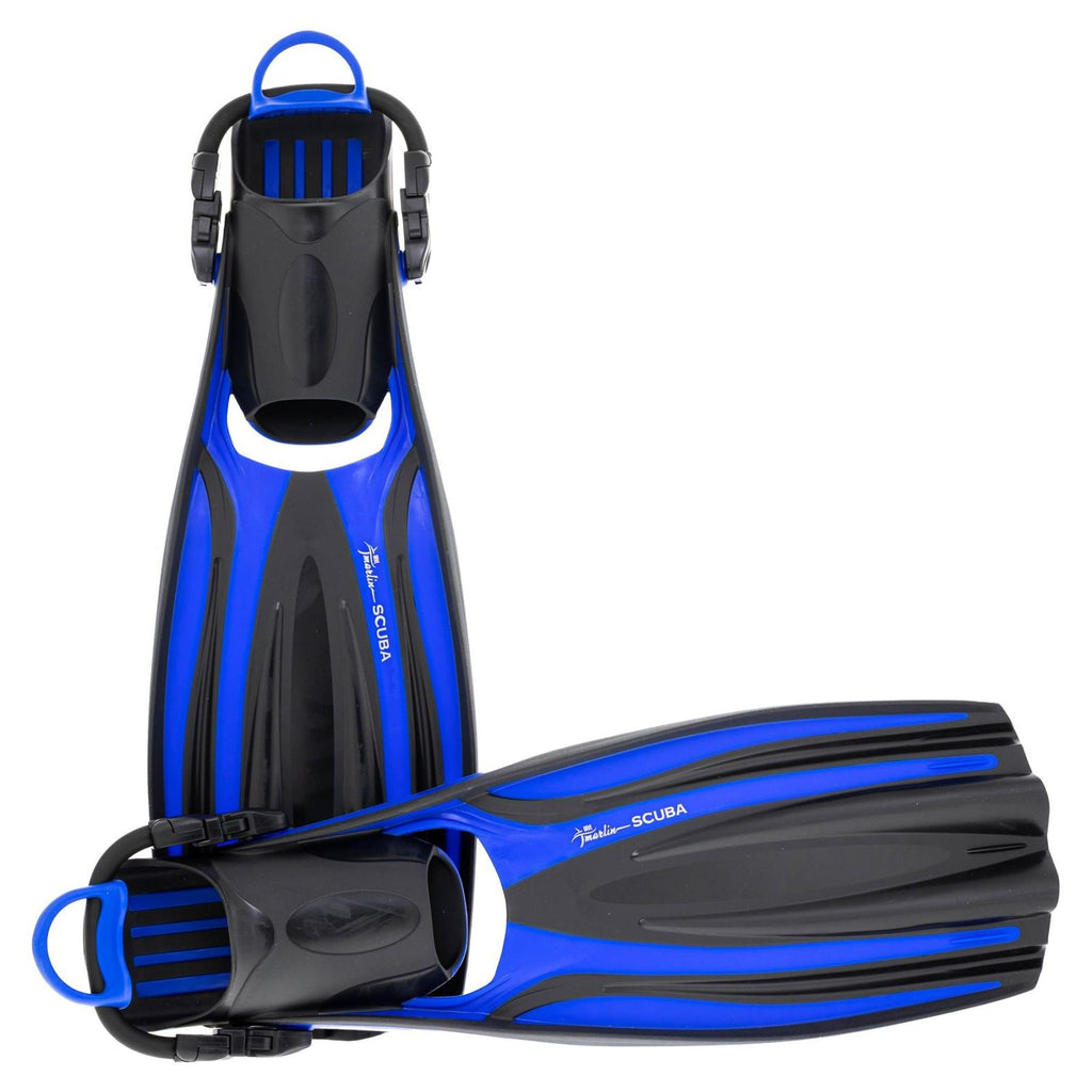 Diving Fins Scuba Ebs Blue Size R-41-44 Marlin 117453