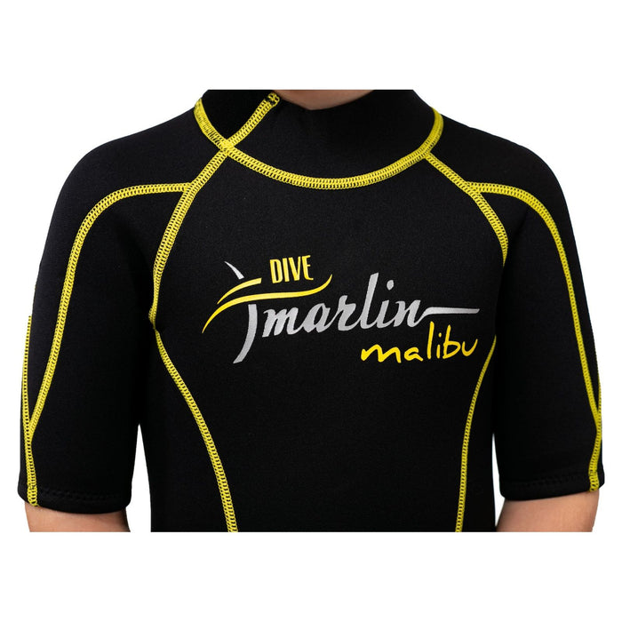 Snorkeling Shorty Wetsuit Malibu Kids 2.5mm Black-Yellow Size XS Marlin 117628