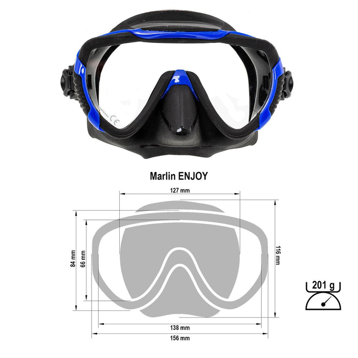 Diving Mask Enjoy Blue-Black Marlin 118131