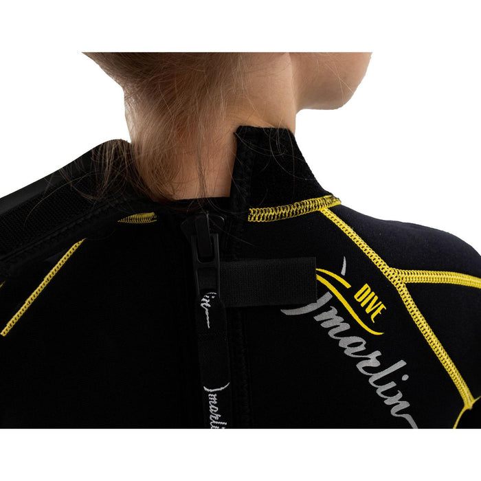 Snorkeling Wetsuit Malibu Kids 2.5mm Black-Yellow Size S Marlin 118327