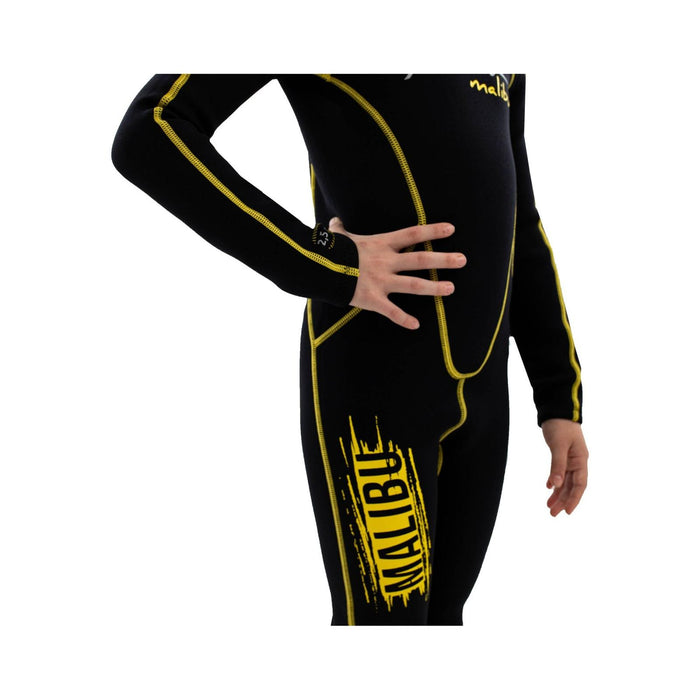 Snorkeling Wetsuit Malibu Kids 2.5mm Black-Yellow Size S Marlin 118327