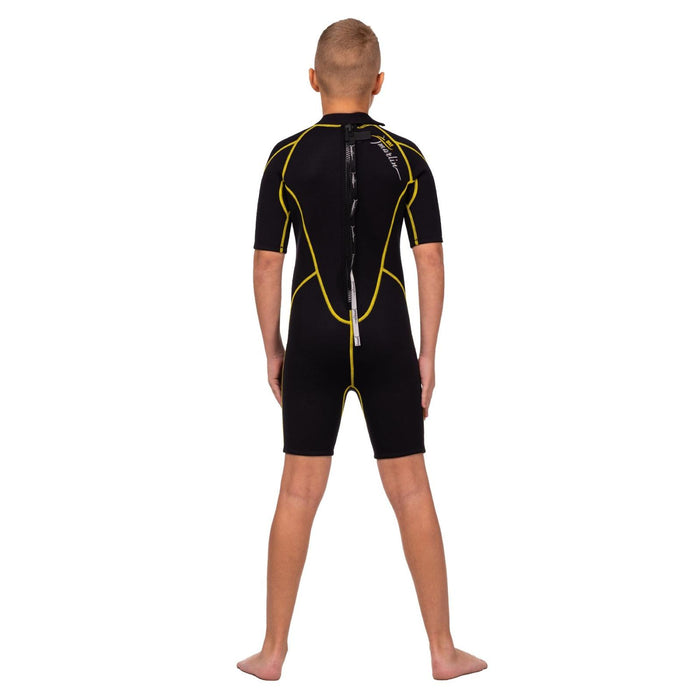 Snorkeling Shorty Wetsuit Malibu Kids 2.5mm Black-Yellow Size XL Marlin 118332