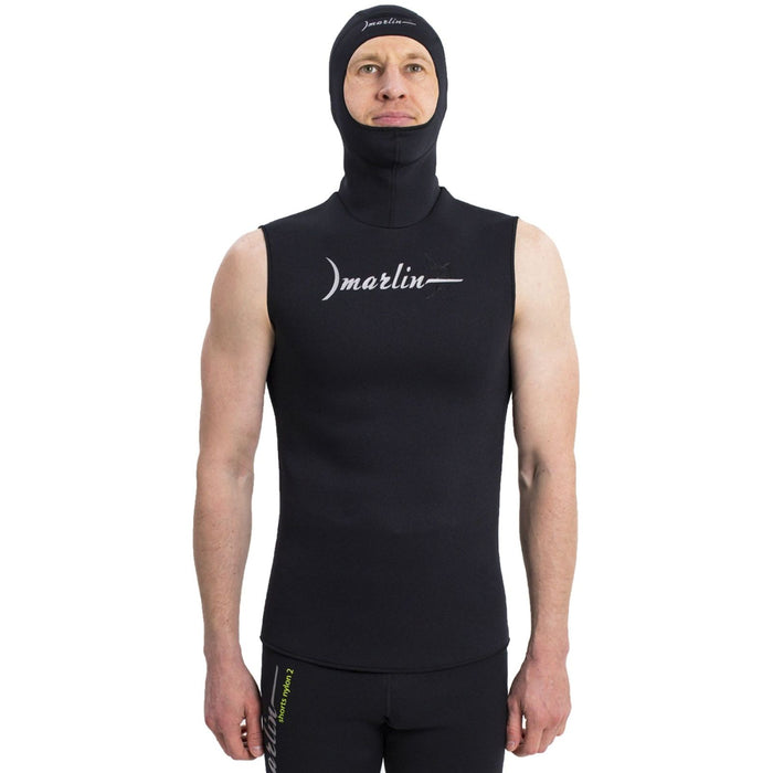 Neoprene Hooded Vest Nylon 2mm Black Size S Marlin 118490