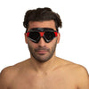 Swimming Mask Sonic Black-Red Smoked Lenses Seac 152-30NR-SBL