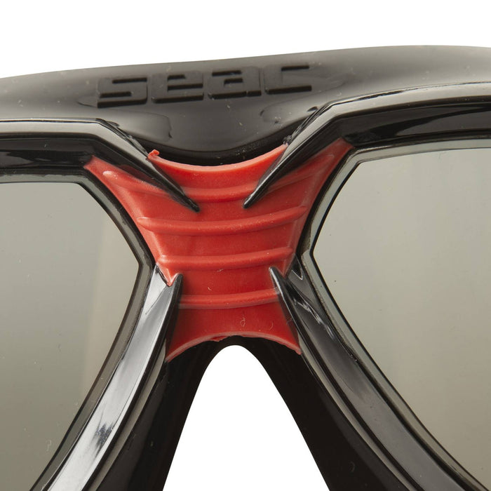 Swimming Mask Sonic Black-Red Smoked Lenses Seac 152-30NR-SBL