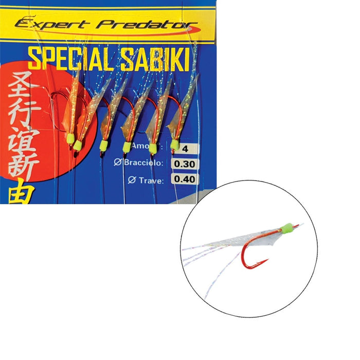 Aparejos Sabiki especiales con anzuelo rojo 20 uds №10 Expert Predator 1845510
