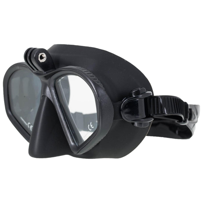Diving Mask Matte Black With Camera Mount Marlin 213091