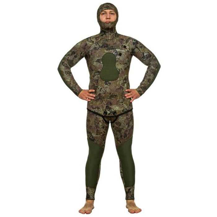 Spearfishing Full Wetsuit Skilur Pro 5mm Green-Camo Size XL Marlin 216467