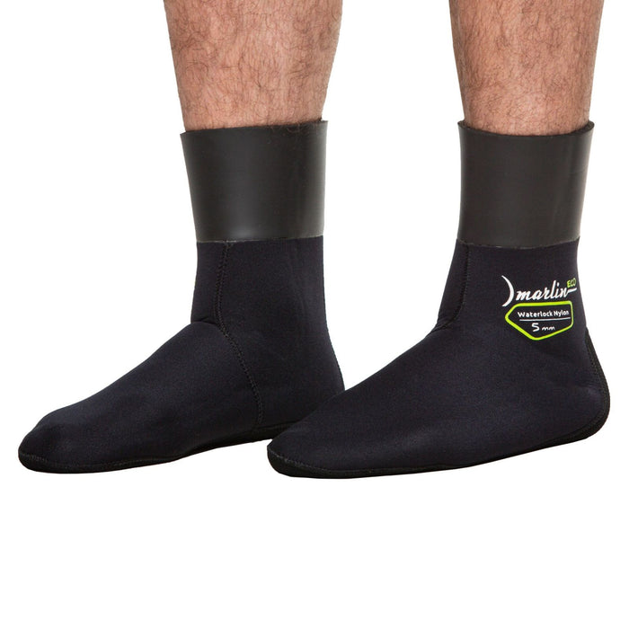 Diving Socks Waterlock Nylon Eco 5mm Black Size L Marlin 216495