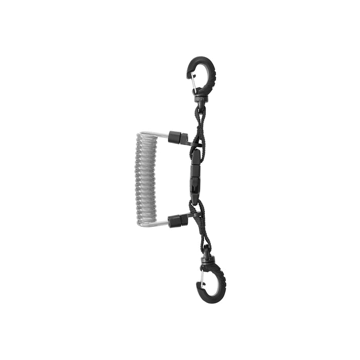 Lanyard de acero inoxidable en espiral con anillo Mares