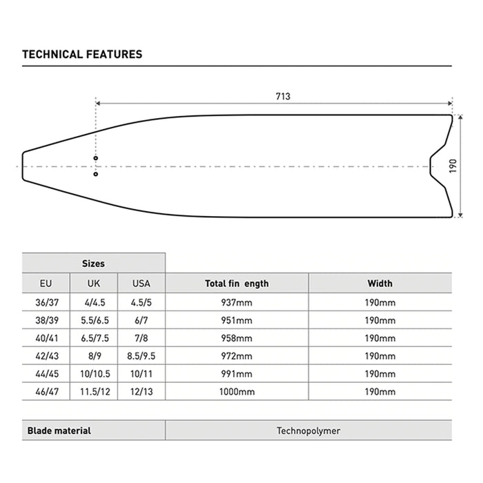 Aletas de apnea Mares X-Wing