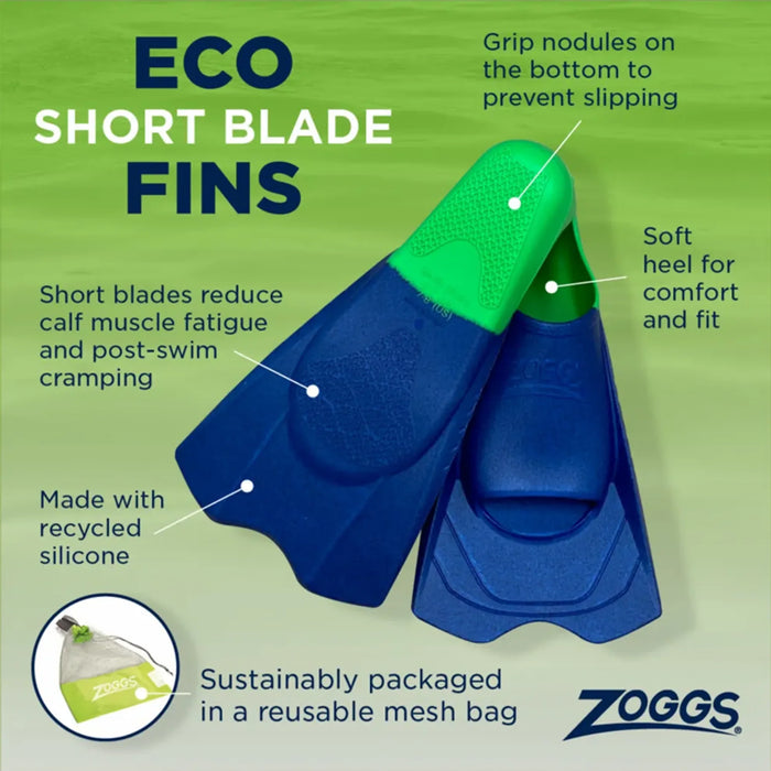 Swimming Fins Zoggs Short Blade Eco Fins Junior