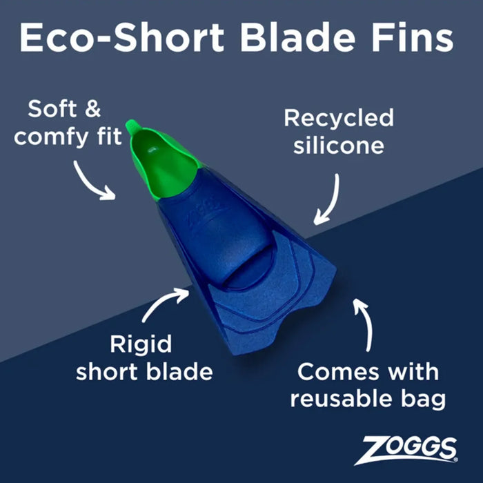 Aletas de natación Zoggs Short Blade Eco Fins Junior