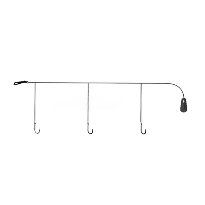 Lineaeffe Bolentino 3 Nickeled Hooks Terminal With Lead And Eva Line Winder Hook