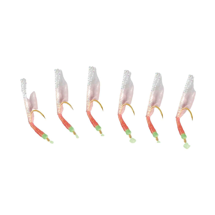 Bas de ligne Sabiki Crevette 6 hameçons dorés Taille 2 Hikaru 5648002