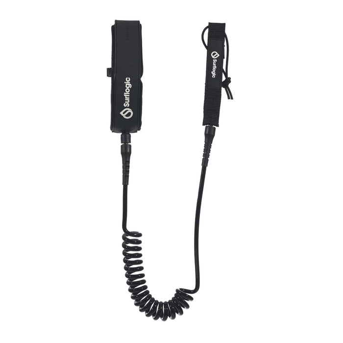 Leash Foil Coil Knee 6 Black Surflogic 59021