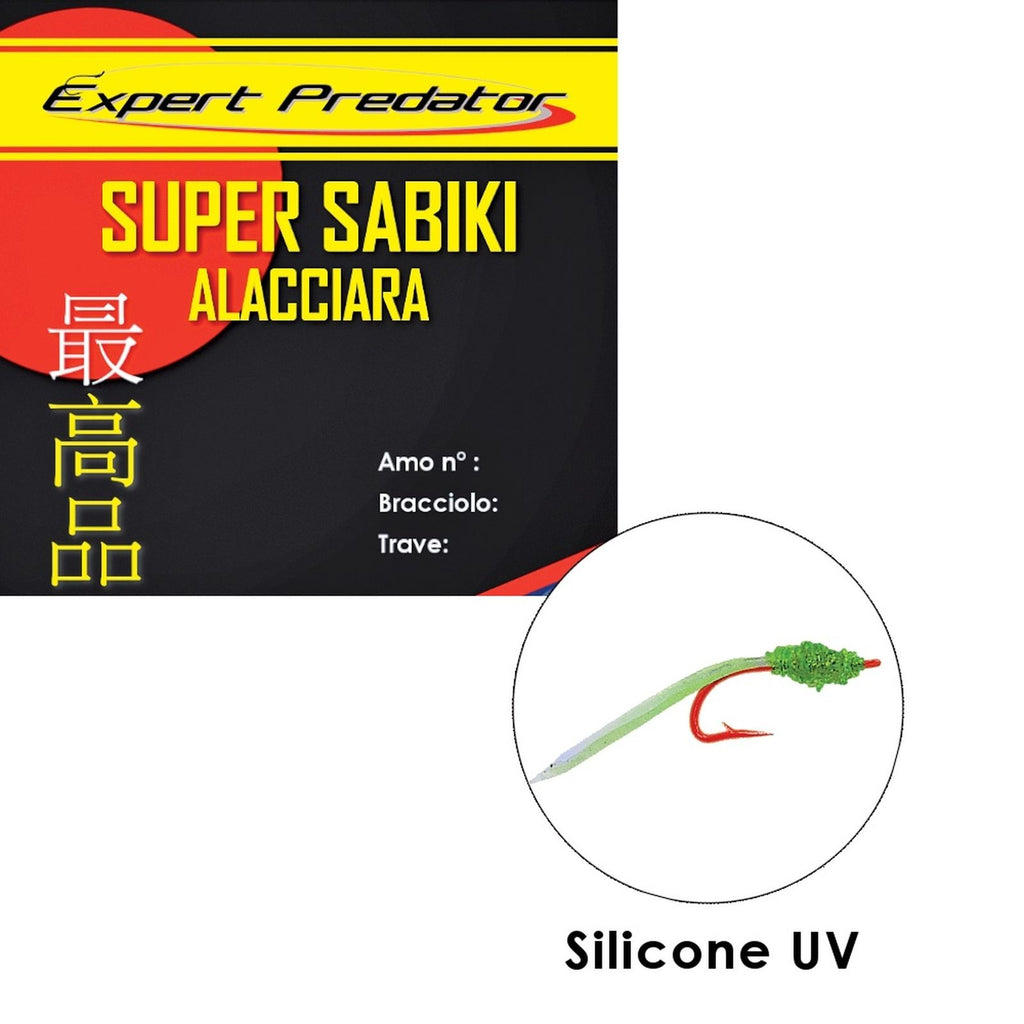 Súper aparejos Sabiki Alacciara silicona UV 20 uds №12 Expert Predator 6913212