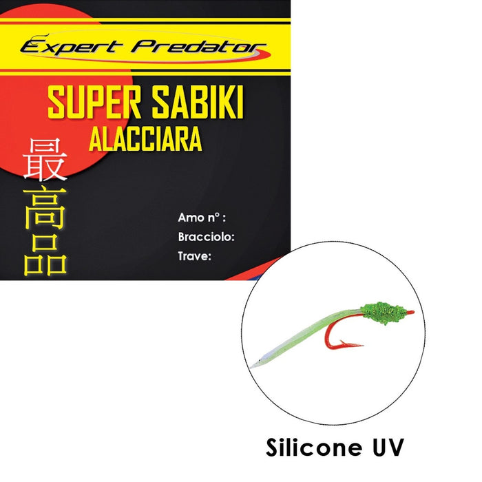 Súper aparejos Sabiki Alacciara silicona UV 20 uds №12 Expert Predator 6913212