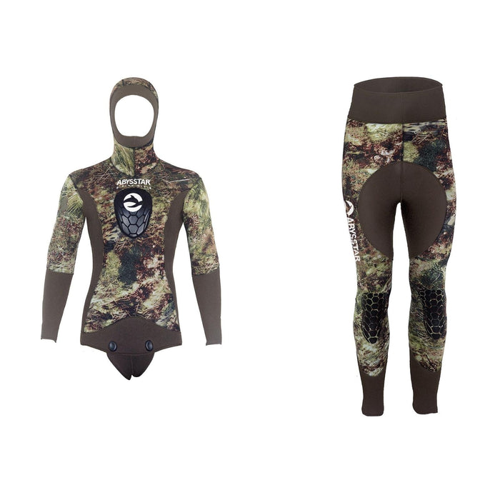 Spearfishing Full Wetsuit Grouper Evo Man 7mm Camo-Green S Abysstar 69139
