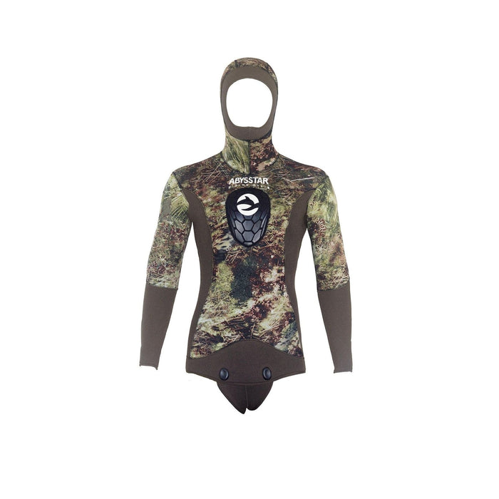 Spearfishing Full Wetsuit Grouper Evo Man 7mm Camo-Green S Abysstar 69139