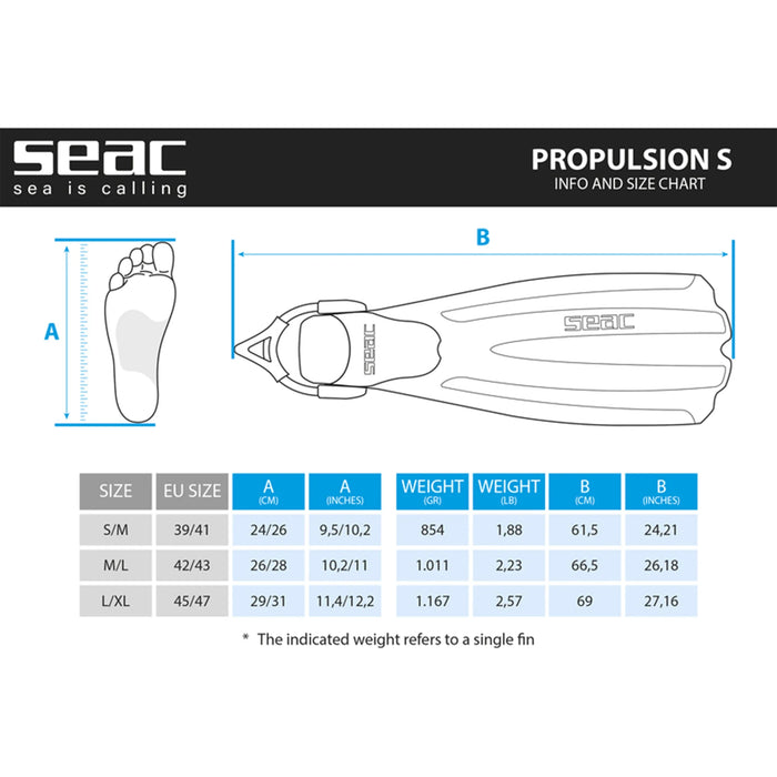 Aletas de Buceo SEAC Propulsion Correa Sling