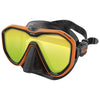 Diving Mask Appeal Mirrored Lenses Black-Orange Seac 75-73O-SBL-LS