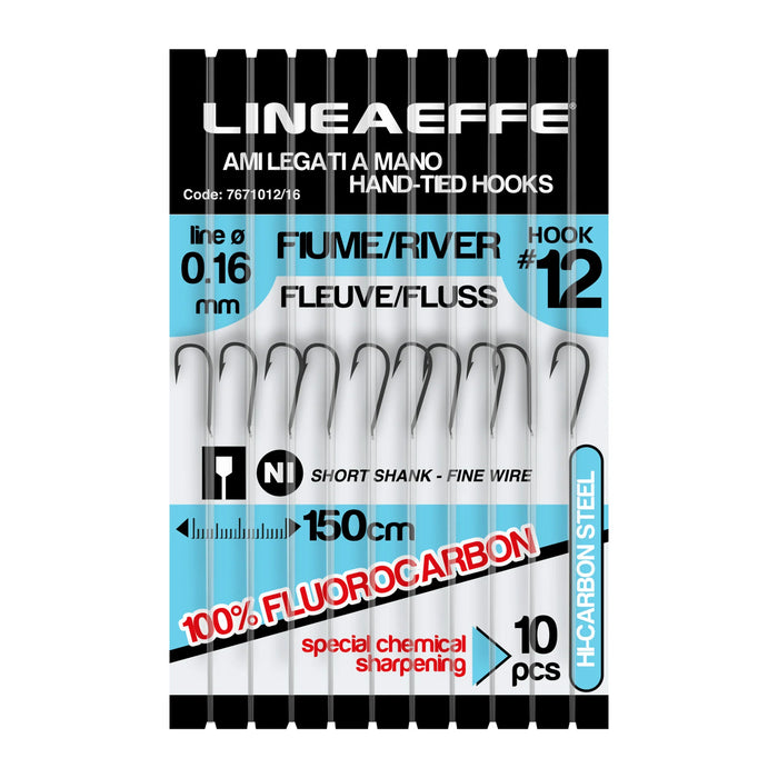 Anzuelos de Pesca Lineaeffe Hooks To Fluorocarbon Hi Quality River CM150