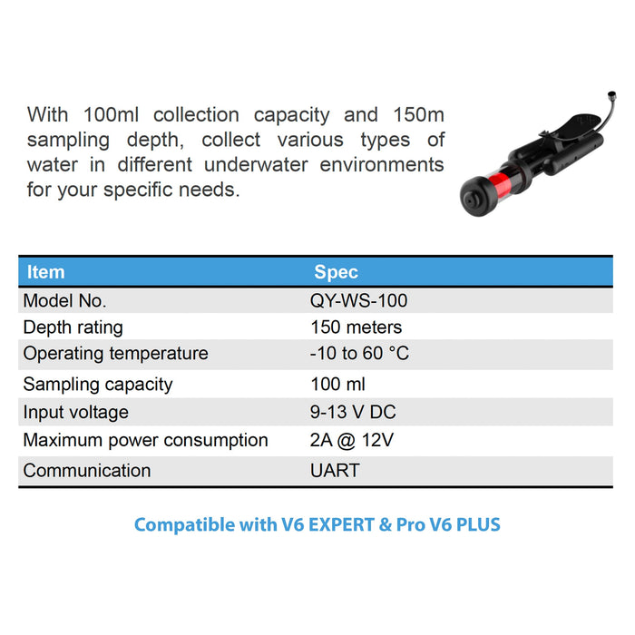 Muestreador de Agua de 100 ml para Fifish V6 Expert/V6 Plus/E-GO Qysea