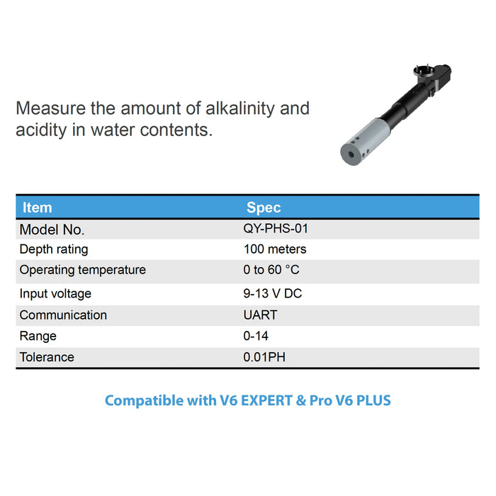 Sensor de pH para Fifish V6 Expert/V6 Plus/E-GO Qysea