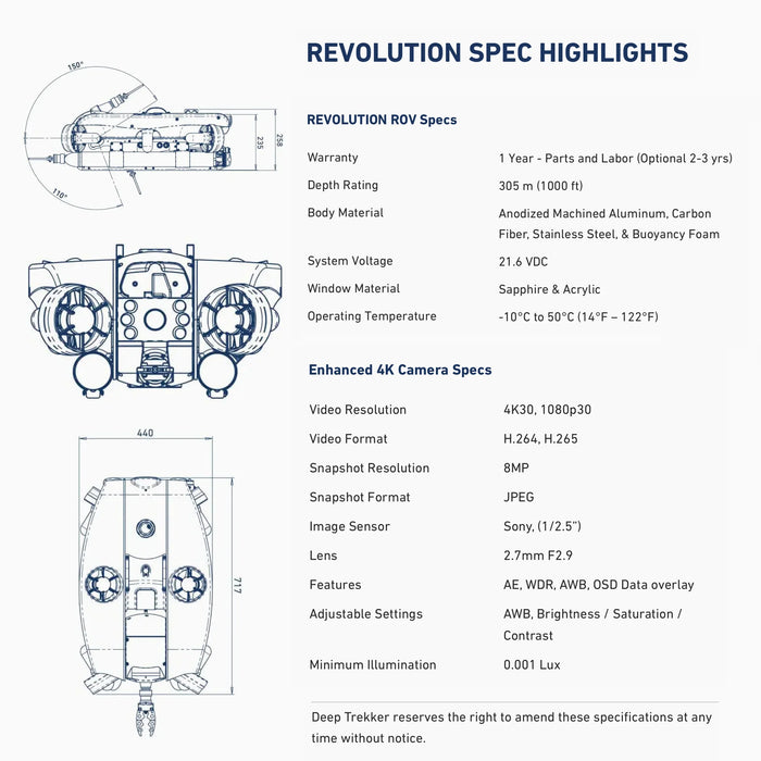 ROV submarino Deep Trekker Revolution