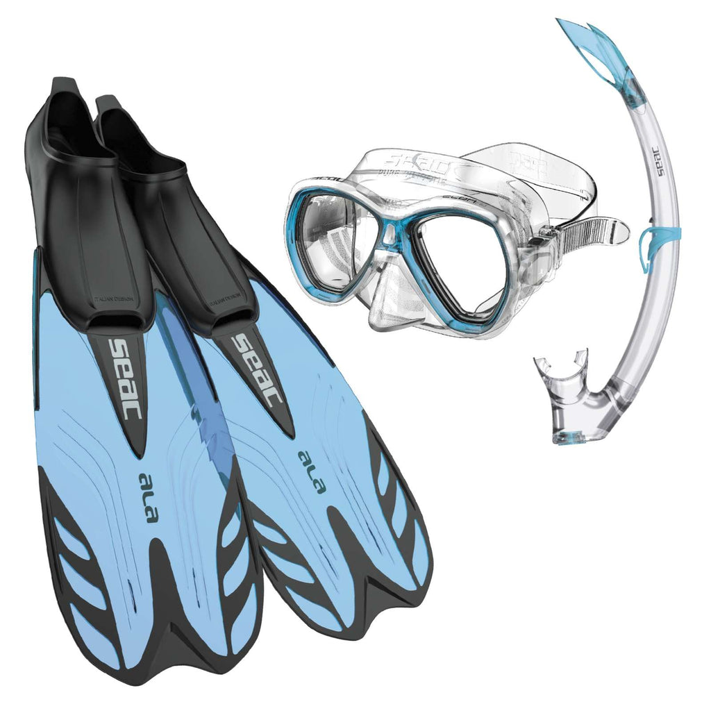 Snorkeling Set Tris Ala Aquamarine 38-39 Seac 89-25AZ-38-39