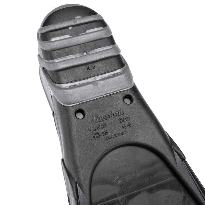 Foot Pocket Freediving Fins Gara Turbo Grey EU 42-43-UK 8-9 Cressi BH015042