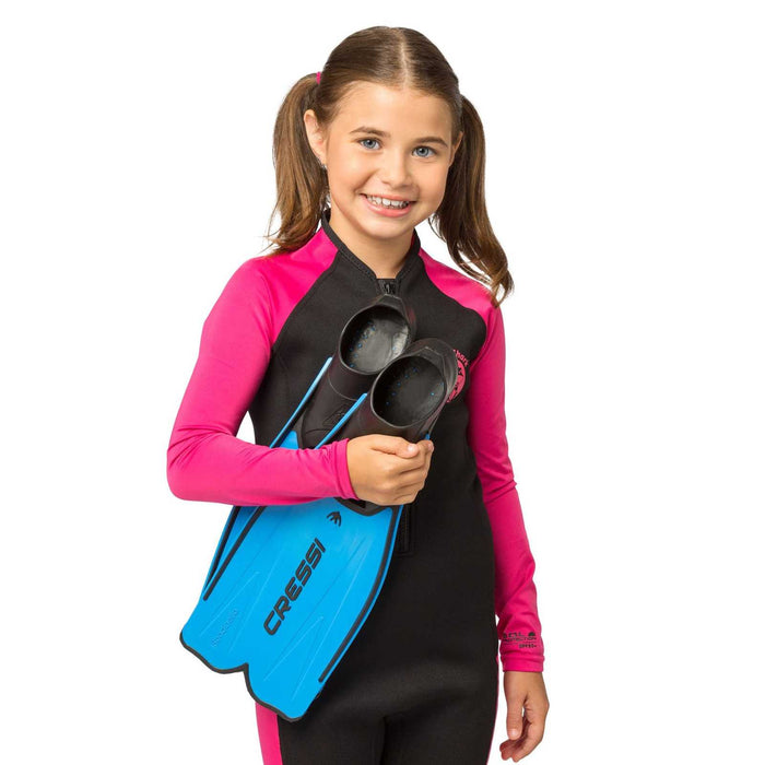 Snorkeling and Swimming Fins Rondinella Kids Blue EU 29-30-UK 9-11 Cressi CA182029