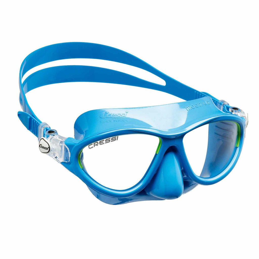 Snorkeling Silicone Mask Moon Kid Colorama Blue-Lime Cressi DN200720