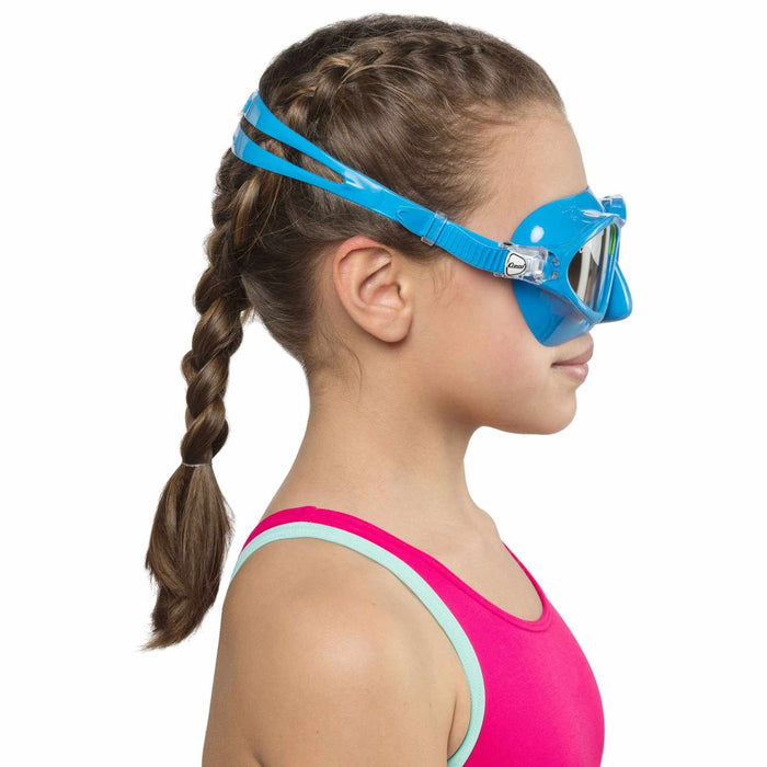Snorkeling Silicone Mask Moon Kid Colorama Blue-Lime Cressi DN200720