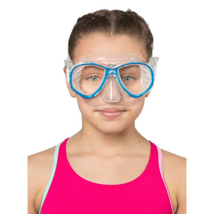 Snorkeling Silicone Mask Perla Kids Transparent-Blue Cressi DN208420
