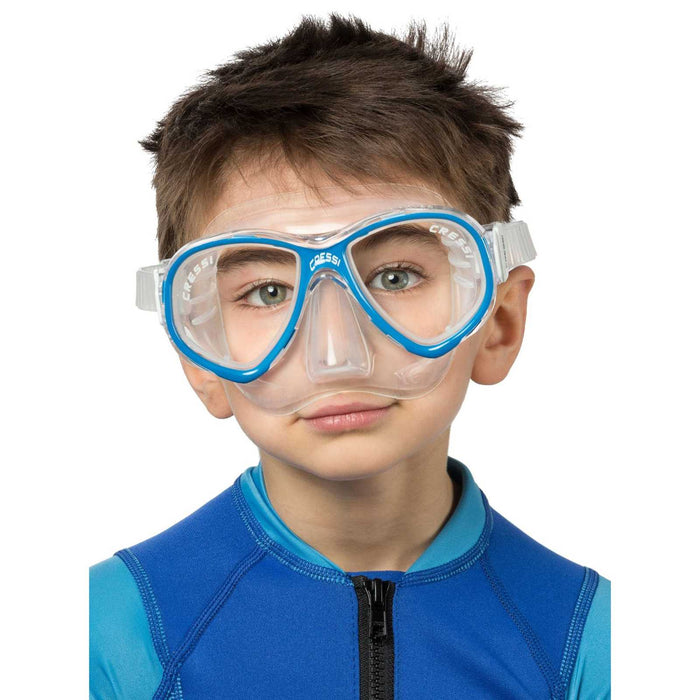 Snorkeling Silicone Mask Perla Kids Transparent-Blue Cressi DN208420