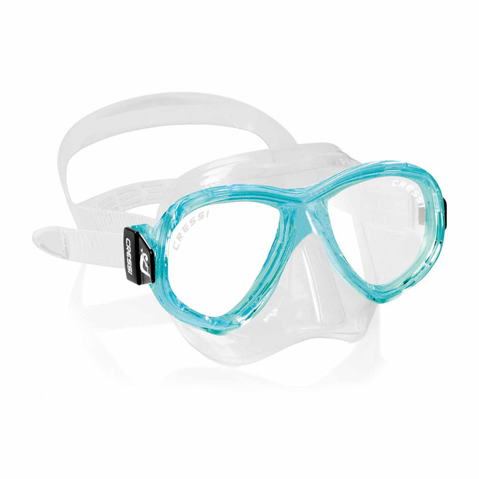 Snorkeling Silicone Mask Perla Kids Transparent-Aquamarine Cressi DN208463