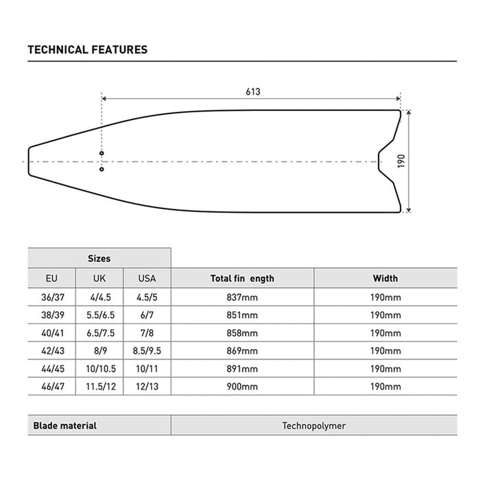 Aletas de apnea Mares X-Wing Short