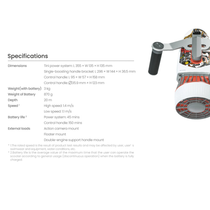 Scooters Subacuáticos WhiteShark Tini Single Sublue