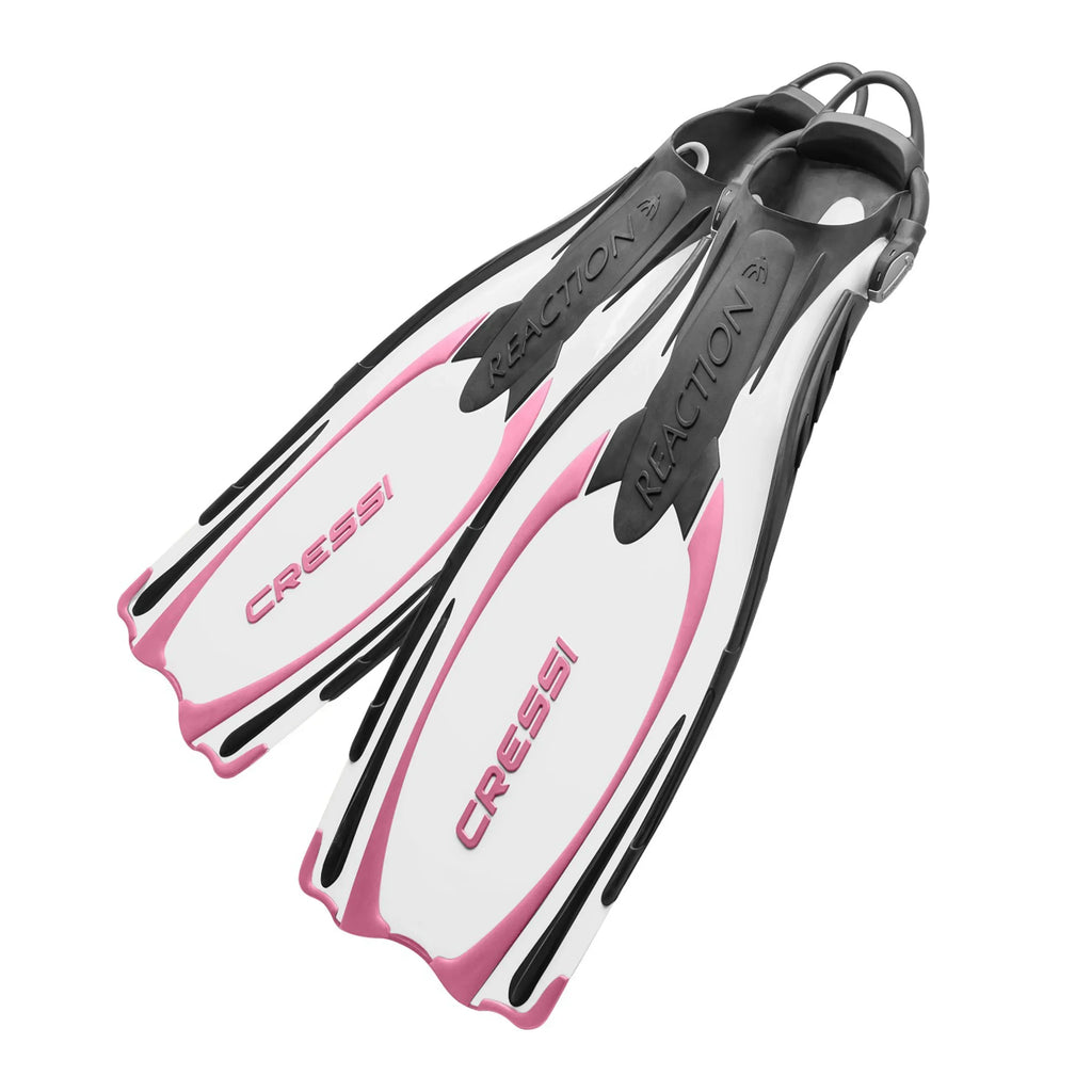 Aletas para Buceo Reaction EBS Blanco/Rosa Cressi