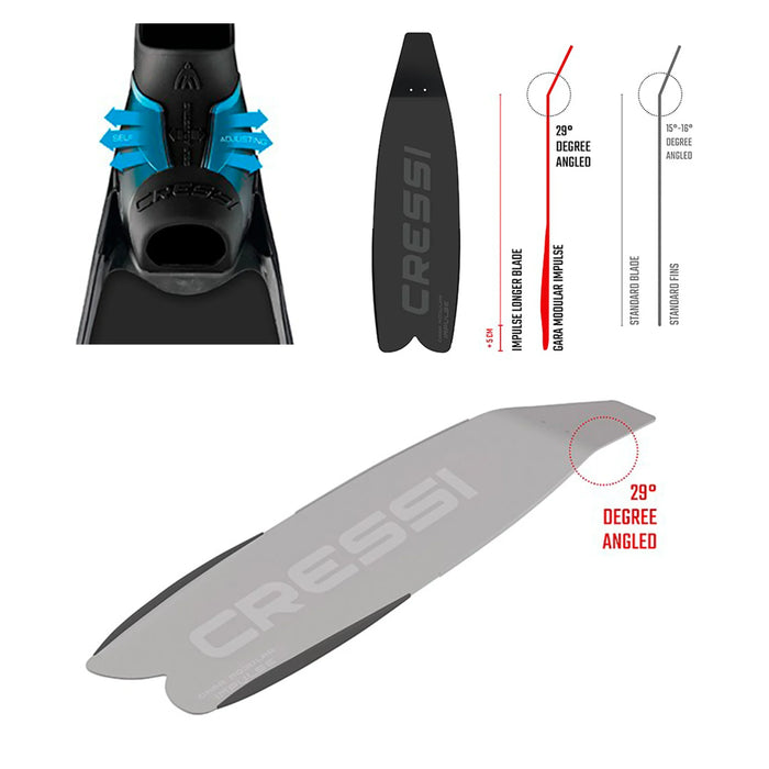 Freediving Fins Gara Modular Impulse Cressi