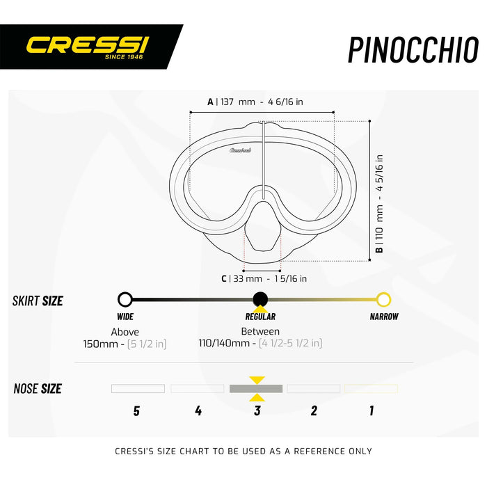 Máscara de Snorkel Pinocchio Cressi