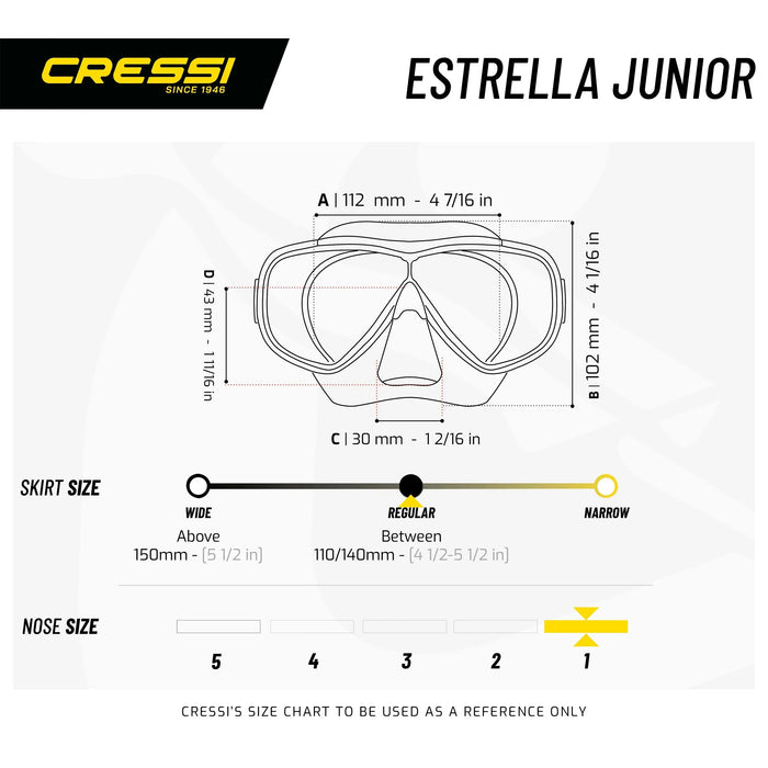 Máscara de Snorkel Estrella Jr Cressi