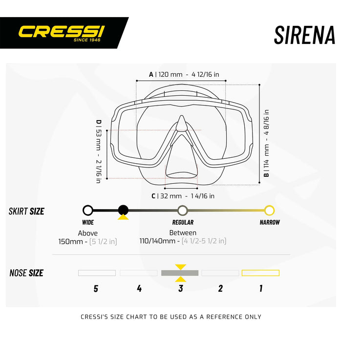 Máscara de Snorkel Sirena Cressi