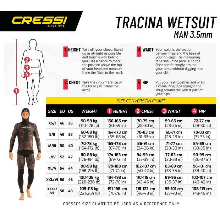 Parte Superior del Traje de Neopreno para Pesca Tracina Ultraspan Hombre Cressi