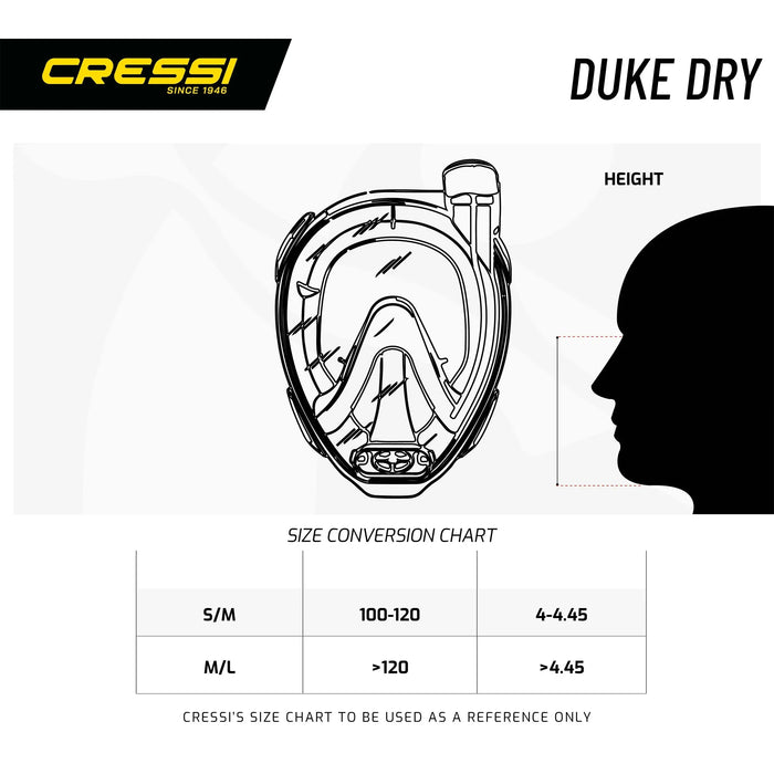 Snorkeling Full Face Mask Duke Dark Cressi