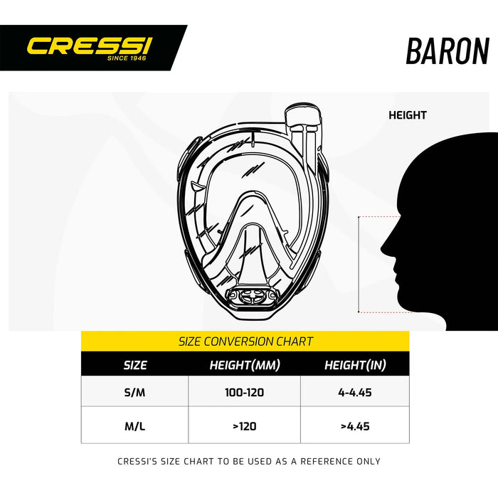 Máscara de Snorkel de Cara Completa Baron Cressi