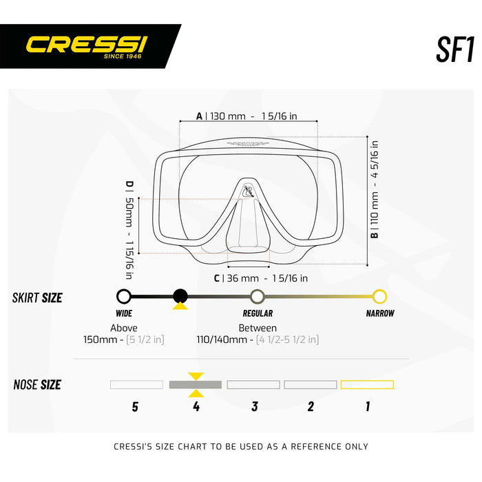 Máscara de Buceo SF1 Cressi